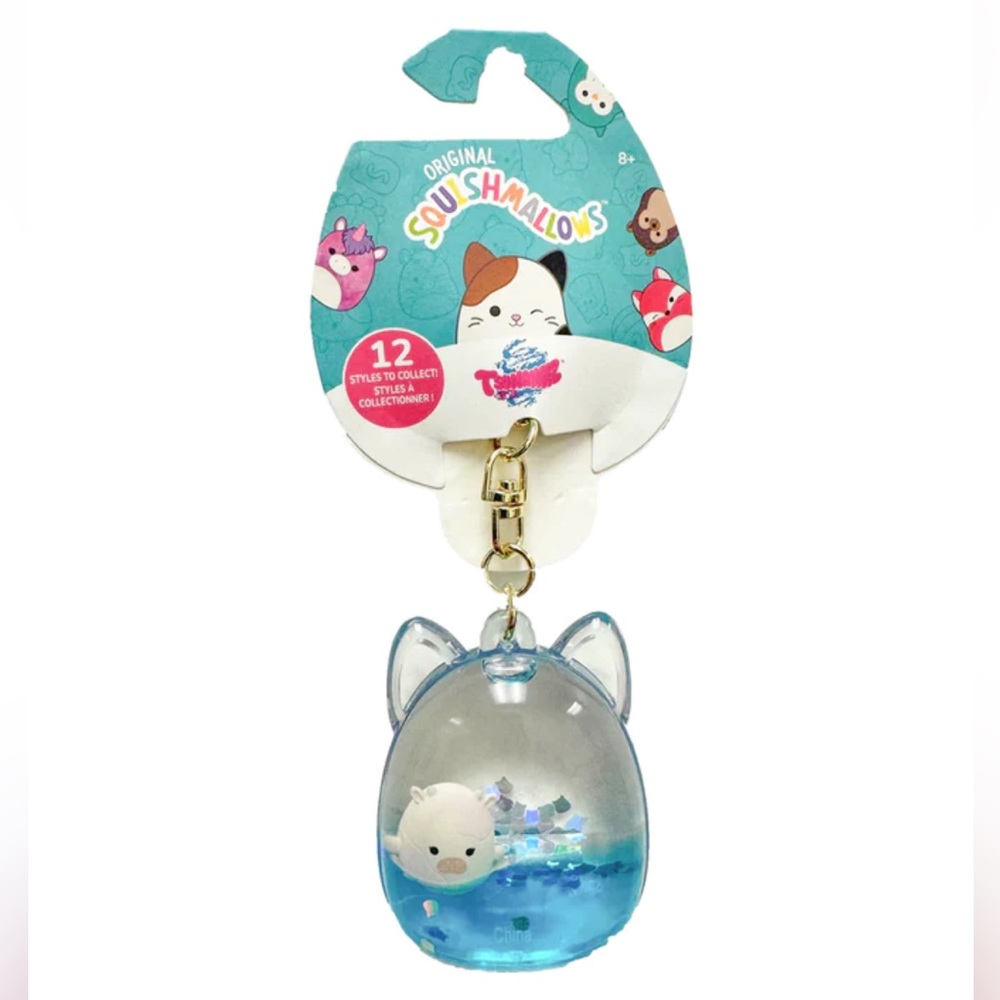 NWT Malia the Pink Seacow Squishmallow TSUNAMEEZ Acrylic Keychain